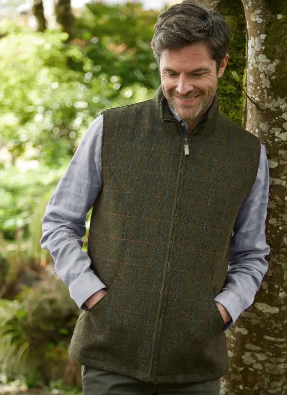 James Overcheck Tweed Gilet